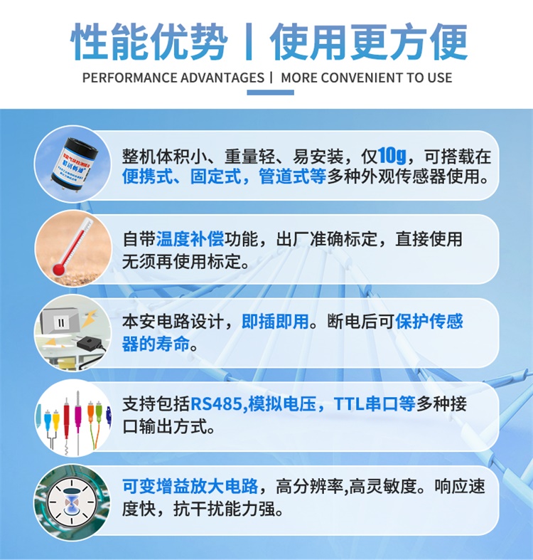 电化学氧气气体传感器